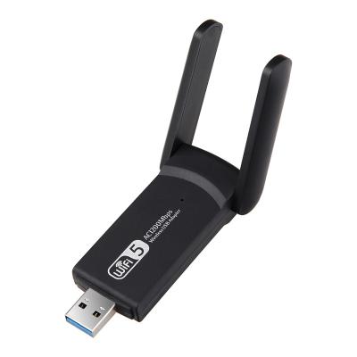 China Wireless USB WIFI5 LAN Adapter Realtek RTL8812BU XP/Vista/win7/win8/win8.1/win10/Mac OS 1200M Dual Band 2.4G 5.8G Wireless Chipset for PC for sale