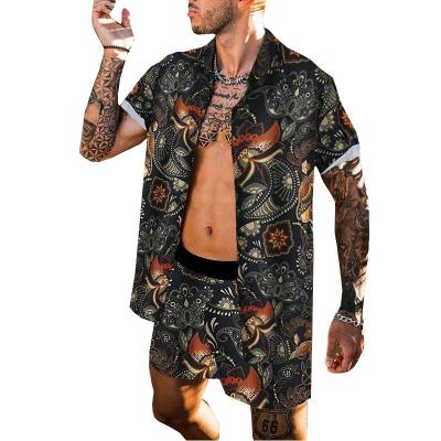 China Anti-Wrinkle American Custom Design Fashion Men Clothes Casual Hawaiian Shirts Mens Floral Cotton Shirts For Men for sale