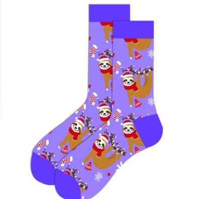 China Cute TEXTILE Sloth Christmas Decoration Socks Personalized Decoration Christmas Socks for sale