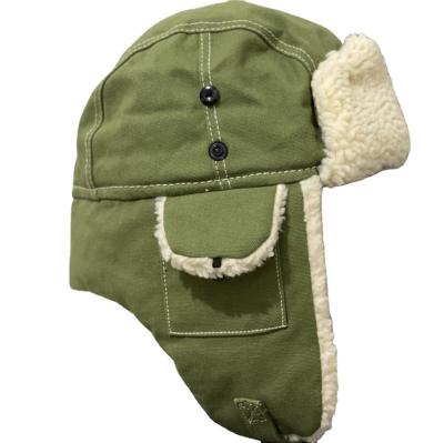 China Cold windproof women's casual hat men's cotton autumn and winter lamb plush thickened warm Northeast ear protection hat for sale