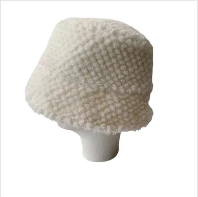 China Female Warm Bucket Hat Autumn And Winter Fisherman Ear Protection Cotton Hat Small Leisure Hairy Face Hat for sale