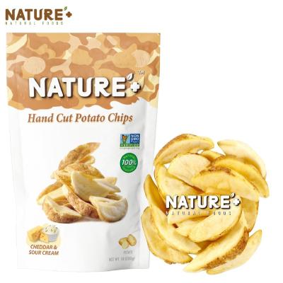 China Low Fat Vegetable Chips - Gluten Free Non GMO Hand Cut Potato Chips for sale