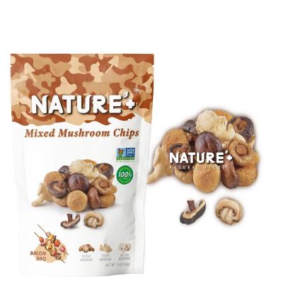 China Fried Mixed Mushroom Chips Branded Low Fat Low Salt Healthy Chips Low Fat Vacuum Barbeque Snacks for sale