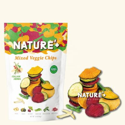 China Veggie Crisps Healthy Snacks No Preservatives Low Fat Appetizing Export Vegan International Quality Dry Snacks for sale