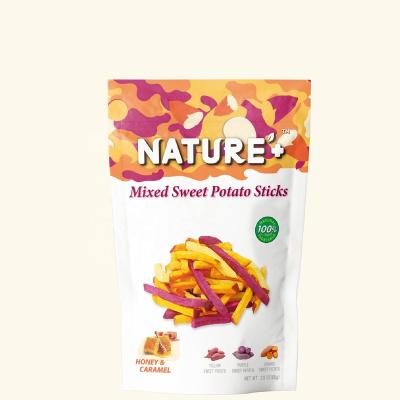 China Professional Manufacturer Brand Snack of Fried Mixed Sweet Potato Sticks Vacuum Flavor Low Salt Sweet Low Salt Vegan Snacks for sale