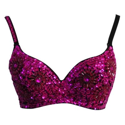 China Sexy Mature Woman Wear Lingerie Sexy Beaded Handmade Lift Up Wholesale Bralet Lady Women Padded Bra for sale