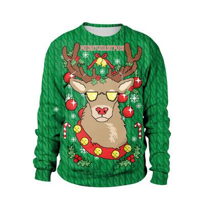 China Anti-Wrinkle New Christmas Round Neck Long Sleeve Pullover for sale