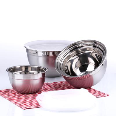 China Freshness Preservation Food Containers 6 Piece Premium Stainless Steel Salad Bowl Nesting Mixing Bowls Set For Cooking And Baking for sale