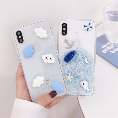 China Ultra Thin Stereoscopic Could Back Milk Flower 3D Flower Back Phonecase Epoxy Dry Acrylic Phone Cover Case for sale