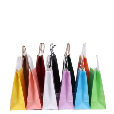 China Recycled Materials Shop Recycled Brown Kraft Shopping Paper Shopping Bag Environmentally Friendly for sale