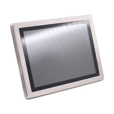 China 17 Inch Screen Genuine Stainless Steel Touch Screen Panel Waterproof Flat Panel Industrial Touch Panel PC With Full Connectors Waterproof IP67 for sale