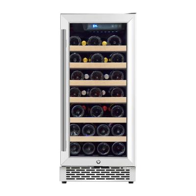 China Josoo Constant Temperature 33 Bottle Wine Cooler Slight Scorch Zone Wine Fridge Cabinet Hot Selling Cabinet for 88L for sale