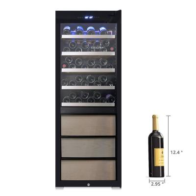 China Digital Temperature Control JOSOO Cigar Humidor and Wine Storage Adjustable Humidity and Temperature Control Cigar Cabinet Cooler Humidor for sale