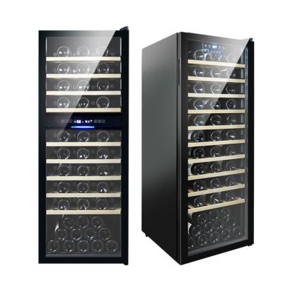 China High Quality Digital Display-Control 19Inch 100 Free Standing Floor Cellar Bottles Steel Wine Fridge Wine Cooler Cellular Door Compressor for sale