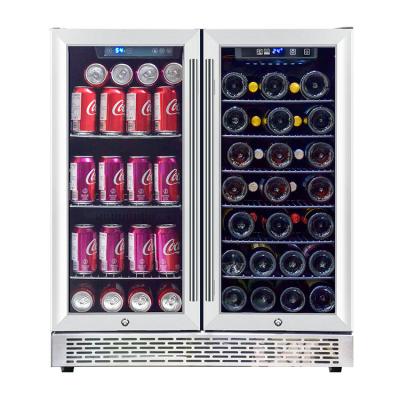 China Winecooler JOSOO Digital euro stainless steel xine cellar zone wine cellar custom made mini fridge display-control double vinoteca for sale