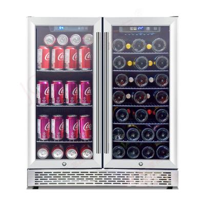 China JOSOO Digital Wine Beverage Display Manufacturer Price Refrigerator Wine Cellar Cabinet 72 Integrated Cooler Custom Bottles Display-Control for sale