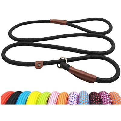 China Personalized Training Rope Durable Reflective Adjustable Slip Lead Nylon Dog Leash for sale