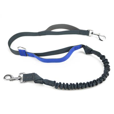 China Wholesale Reflective Nylon Pet Double Leashes Padded Soft Padded Dog Bungee Handle for sale