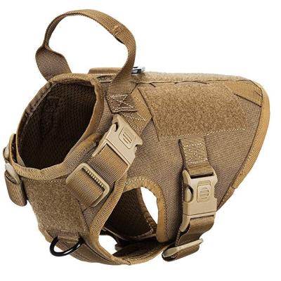 China Adjustable Padded No Dog Harness K9 Chest Pet Service Dog Training Harness Pull Military Tactical Vest for sale