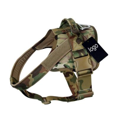 China OEM Formal Wholesale Manufacturer, Customizable Solid Adjustable Camouflage Dog Harness For Military Service Dogs for sale