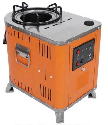 China Converts heat from flame in portable wood burning electricity stove for tent for sale