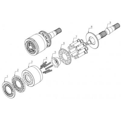 China Pumpen-Teile Leistungs-Sauers Danfoss, Bagger-Teile der Hydraulikpumpe-SPV6-119 zu verkaufen