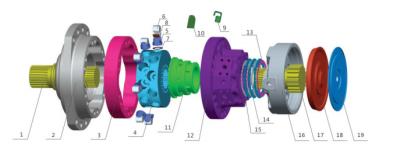 Chine Pièces hydrauliques de moteur de rechange MS35 Poclain pour le mien, perçage géologique à vendre