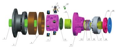 Chine Pièces de rechange hydrauliques de moteur de haute performance, pièces de l'hydraulique de MS250 Poclain à vendre