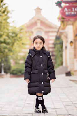 China Bilemi Detachable Cap Black Red Gray Down Jacket Baby Girl Parka Kids Winter Down Coat for sale