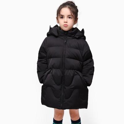 China Chinese Clothing Manufacturers White Duck Down Padding Long Winter Coats Kids Fashion Down Jacket For Girls for sale