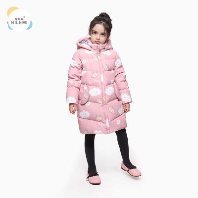 China Warmest Pink Kids 4T New White Duck Down Jackets Designer Girls Insulated Winter Coats for sale