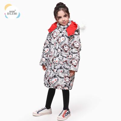 China Best Selling Outdoor Windproof Hooded Latest Winter Warmest Down Filled Jacket Girl Kids Coat for sale