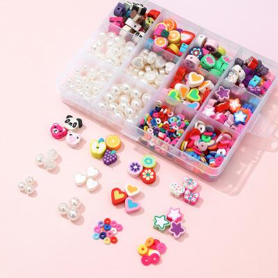 China Trendy Animals Fruits Shapes Spacer Handmade Jewelry Kit ABS Beads Polymer Clay Beads Set For Jewelry Making DIY for sale