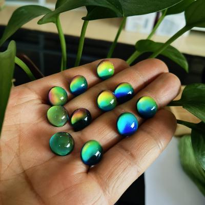 China New Arrival Custom Color Changing DIY Jewelry Accessory Temperature Feeling Round Mood Stone Beads For DIY Jewelry Making for sale