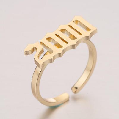 China Chunky Rings Era Digital Stainless Steel Customized Environmentally Friendly Ring Jewelry For Gift for sale