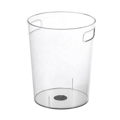 China 3 L Sustainable 5 18 LPET Tub Plastic Cooler Bucket Clear Plastic Ice Bucket For Wine Champagne For Drinks And Parties for sale