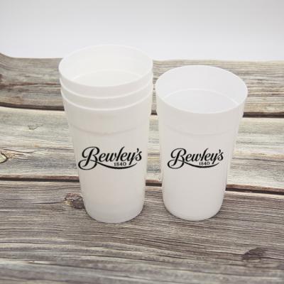 China 20oz Stadium Viable Reusable Plastic White Cups for sale