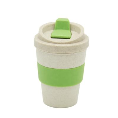 China Sustainable Reusable Wheat Straw Cup 250ml Coffee Portable Coffee Cup For Promotional Gifts for sale