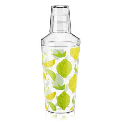 China Classic 700ml Reusable Plastic Cocktail Shaker Martini Mixing Barware Tool Brands For Alcohol Wine Drink for sale