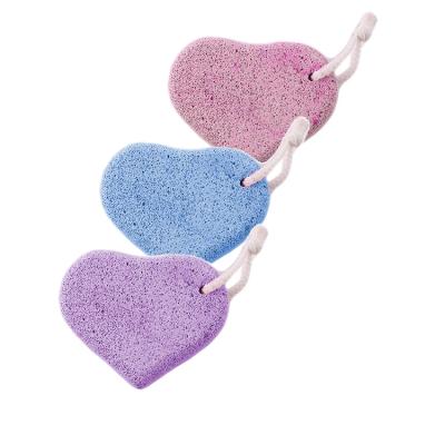 China Natural Synthetic Dead Skin Folder Natural Synthetic Dead Skin Plant Hand Foot Skin Strap Love Heart Colorful Pumice Stone Removal for sale