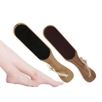 China Wholesale Natural Callus Tools Convenience Pedicure Foot Care Foot File Wooden Handle Foot File and Long Handle Foot File for sale