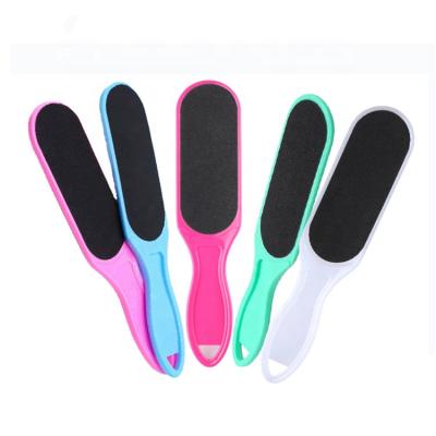 China Professional Plastic Foot Folder Pedicure Handle Skin Callus Remover Double Sided Hard Dead File for sale