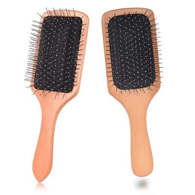 China Multifunctional Airbag Comb Wooden Hair Comb At The End Knot Can Be Used Scalp Massage Tooth Steel Comb for sale