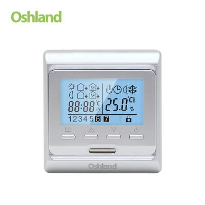 China 16A 230V CE Yueqing oshland M6.716 silver programmable digital thermostat M6.716 for sale