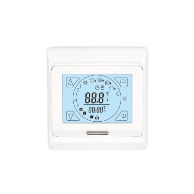 China Modern Smart Room Floor Heating Touch Screen Thermostat M9.713 for Water Heating for sale