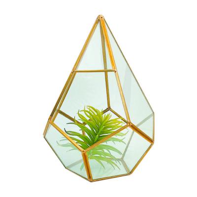 China Customized high quality glass metal mini greenhouse wholesale minimalist mini greenhouse desktop factories for home decoration for sale