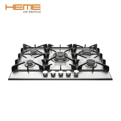 China Household Stainless Steel Built in Gas Cooktop with 5 Burners for sale