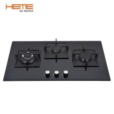 China Household Kitchen Appliances Tempered Glass Built In 5 Burner Gas Cooker With CE Approval for sale