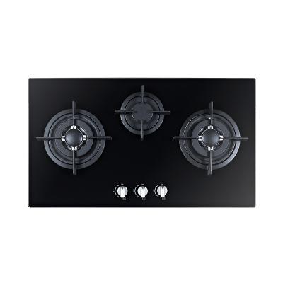 China Embedded Black Au Gratin Burner Household Appliances Tempered Glass Gas Hob (PG8132G-ACB) for sale