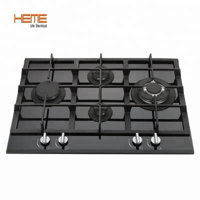 China Household 4 Burner China Gas Kitchen Stove Tempered Glass Top Cooking Appliances Built In Gas Stove for sale